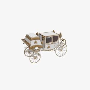 3D luxury Baroque Carriage