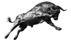 3D Jumping Bull  I 3D Sculpting model