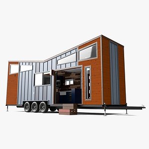 House on Wheels Dark Wood Rigged