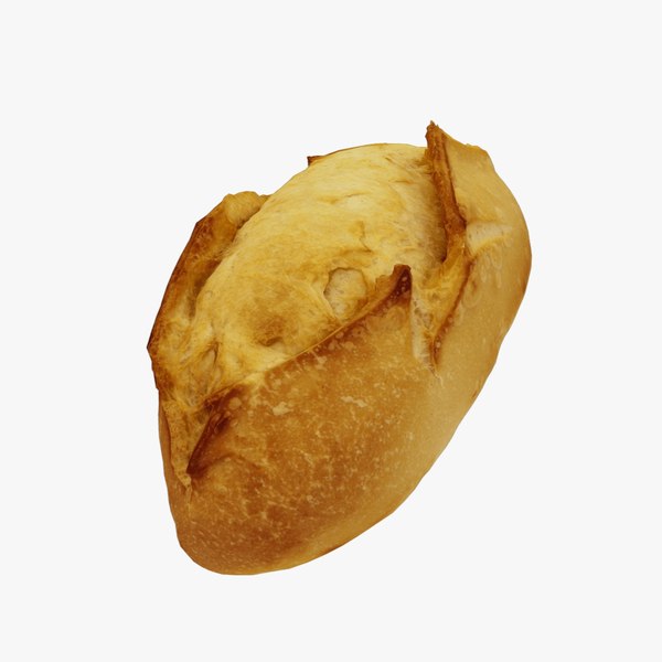 3D Crusty Italian Bread - Real-Time 3D Scanned