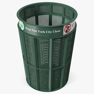 New York City Public Trash Can 3D model