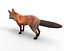 Preparado para el juego Fox low poly