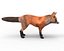 Preparado para el juego Fox low poly