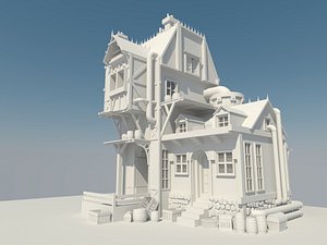 Medieval steampunk house