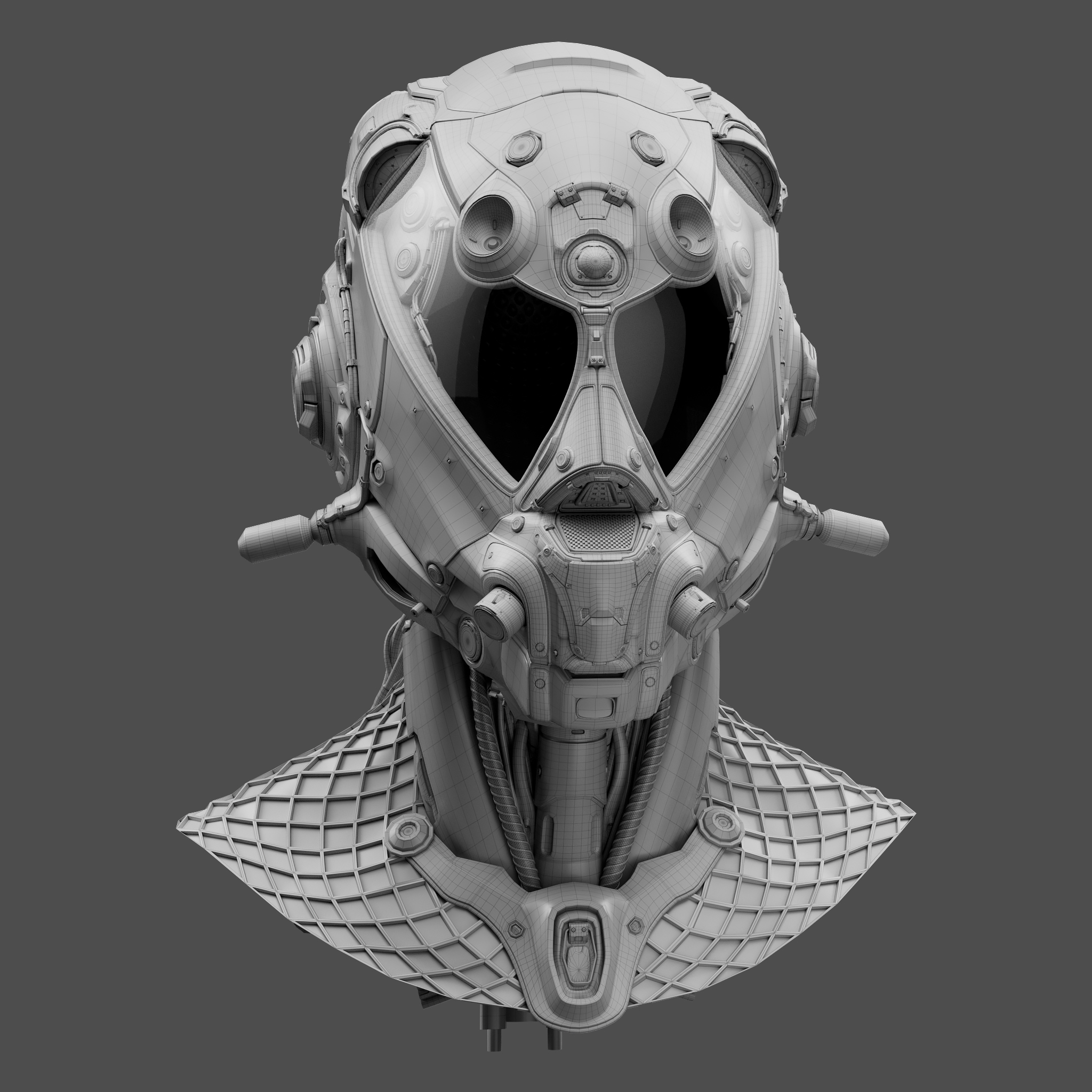 3D Realistic Cyberpunk Helmet TurboSquid 1960950