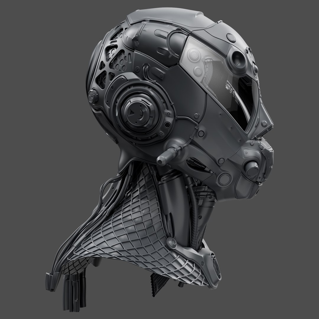 3D Realistic Cyberpunk Helmet - TurboSquid 1960950