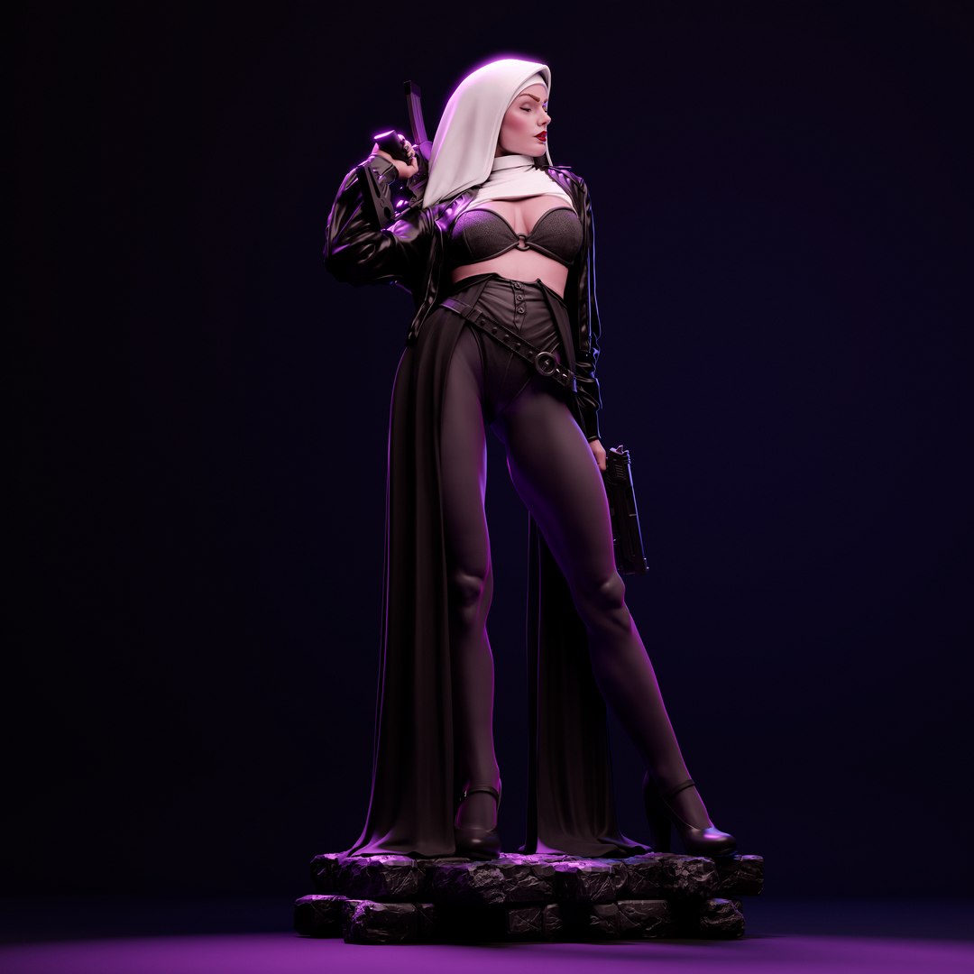 Battle Nun with Guns - Sexy Warrior 3D Print Model 3D model https://p.turbosquid.com/ts-thumb/AH/UyJEkD/g7/5/png/1759234617/1920x1080/fit_q87/e83849b3d7cefcca13c2d265956d58bcf4ce713e/5.jpg