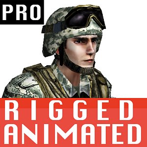 FREE Mixamo Soldier - Military BIPED RIGGED MODEL from MIXAMO WEBSITE