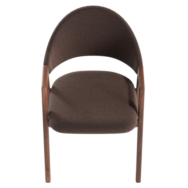 modelo 3d Brown Linen Upholstered Dining Chair TurboSquid 2013654