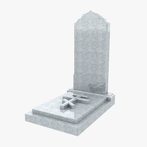 3d model granite headstone