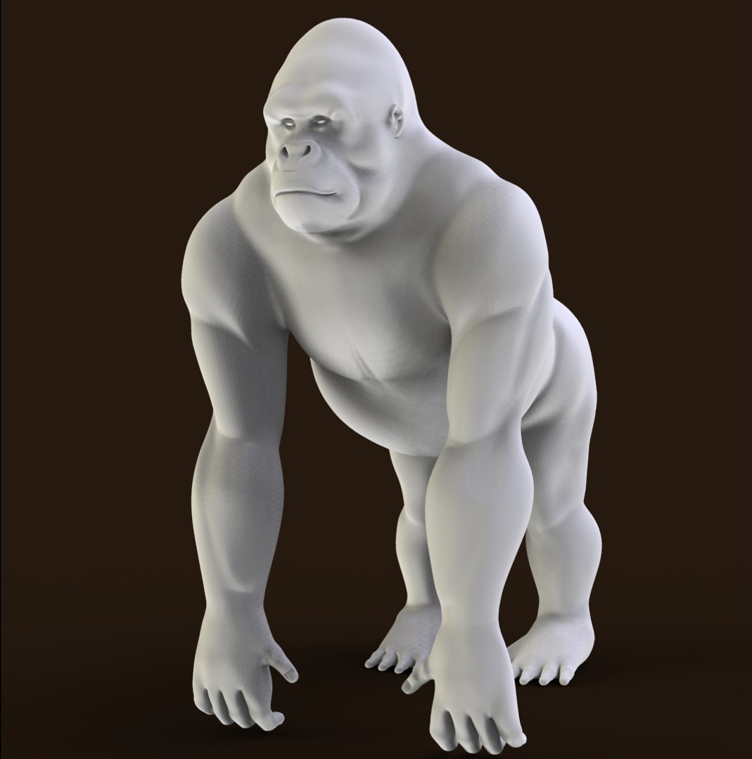 Gorilla Primate 3d Obj