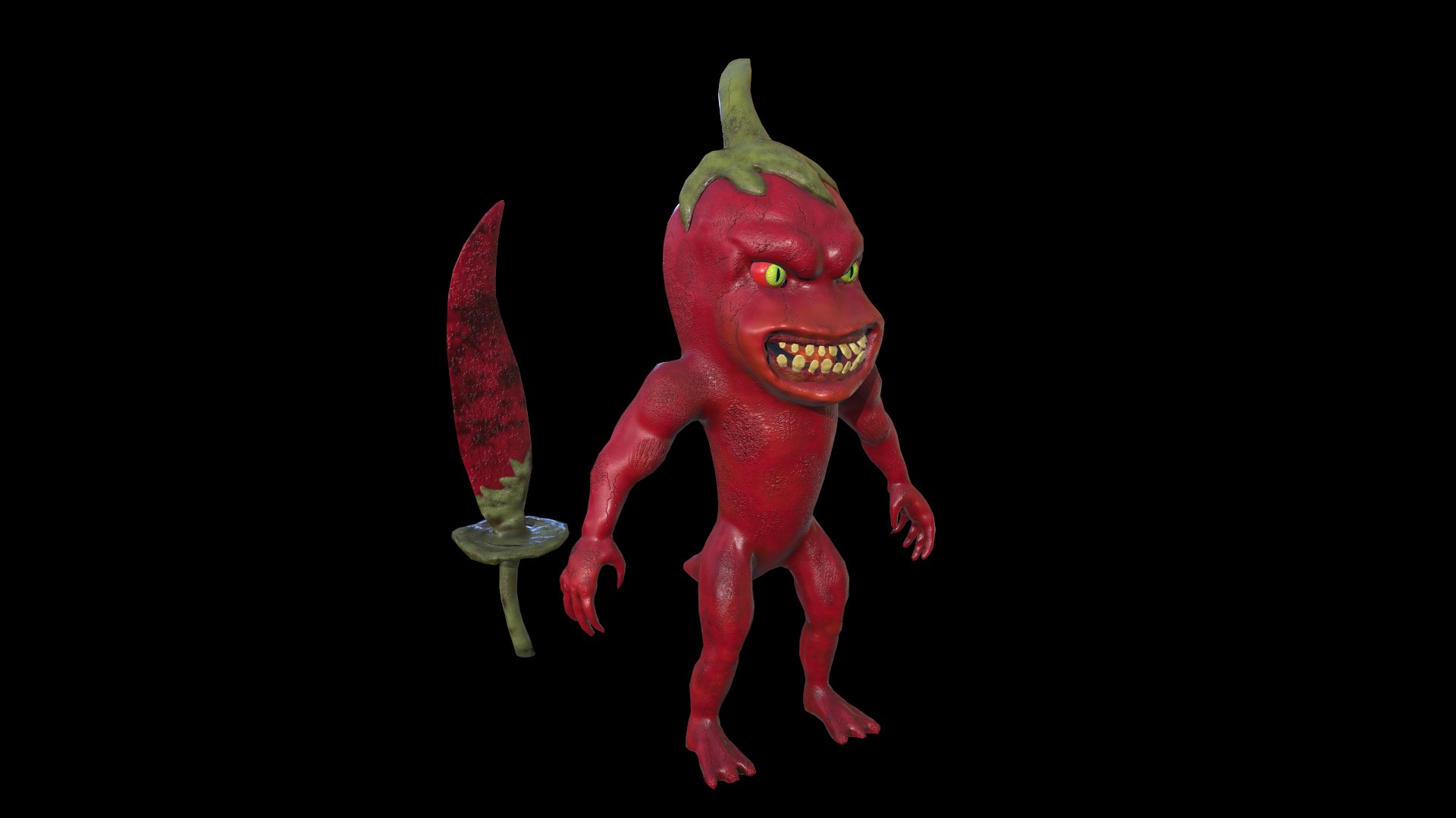 Pepper Mutant Low Poly 3d Model Model - TurboSquid 1877142