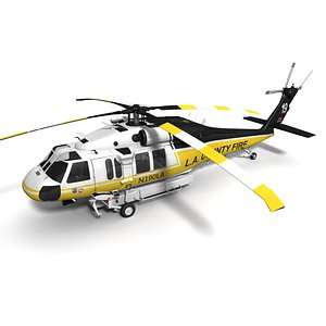 3d model s-70 firehawk s-70a blackhawk helicopter