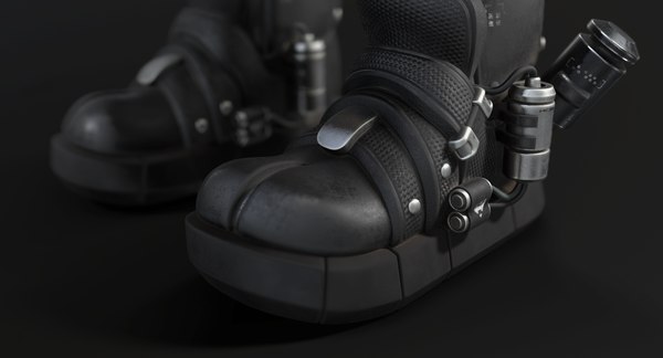 sci-fi boots 3d c4d