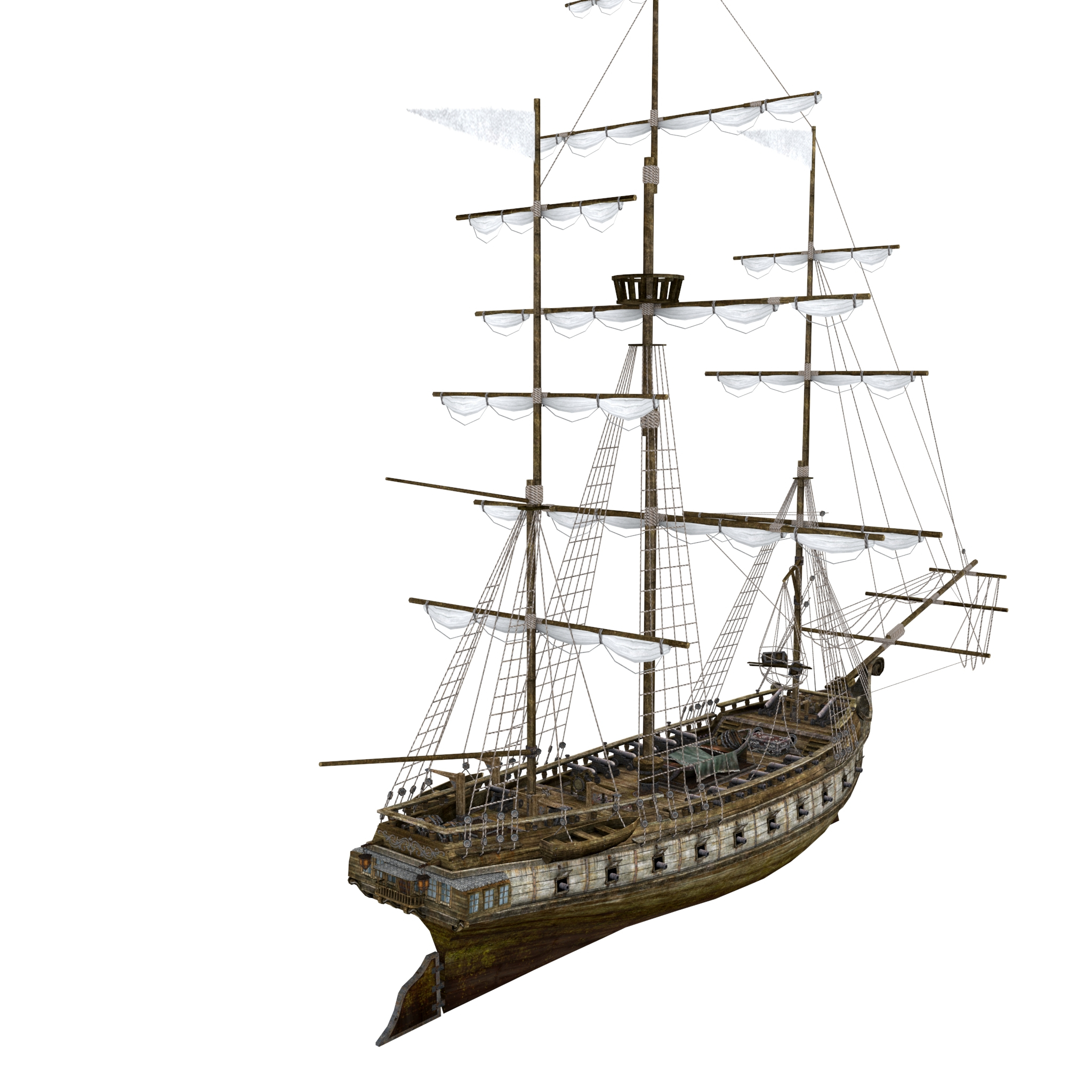 3D clipper sailing ship - TurboSquid 1520076