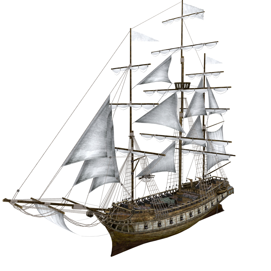 3D clipper sailing ship - TurboSquid 1520076