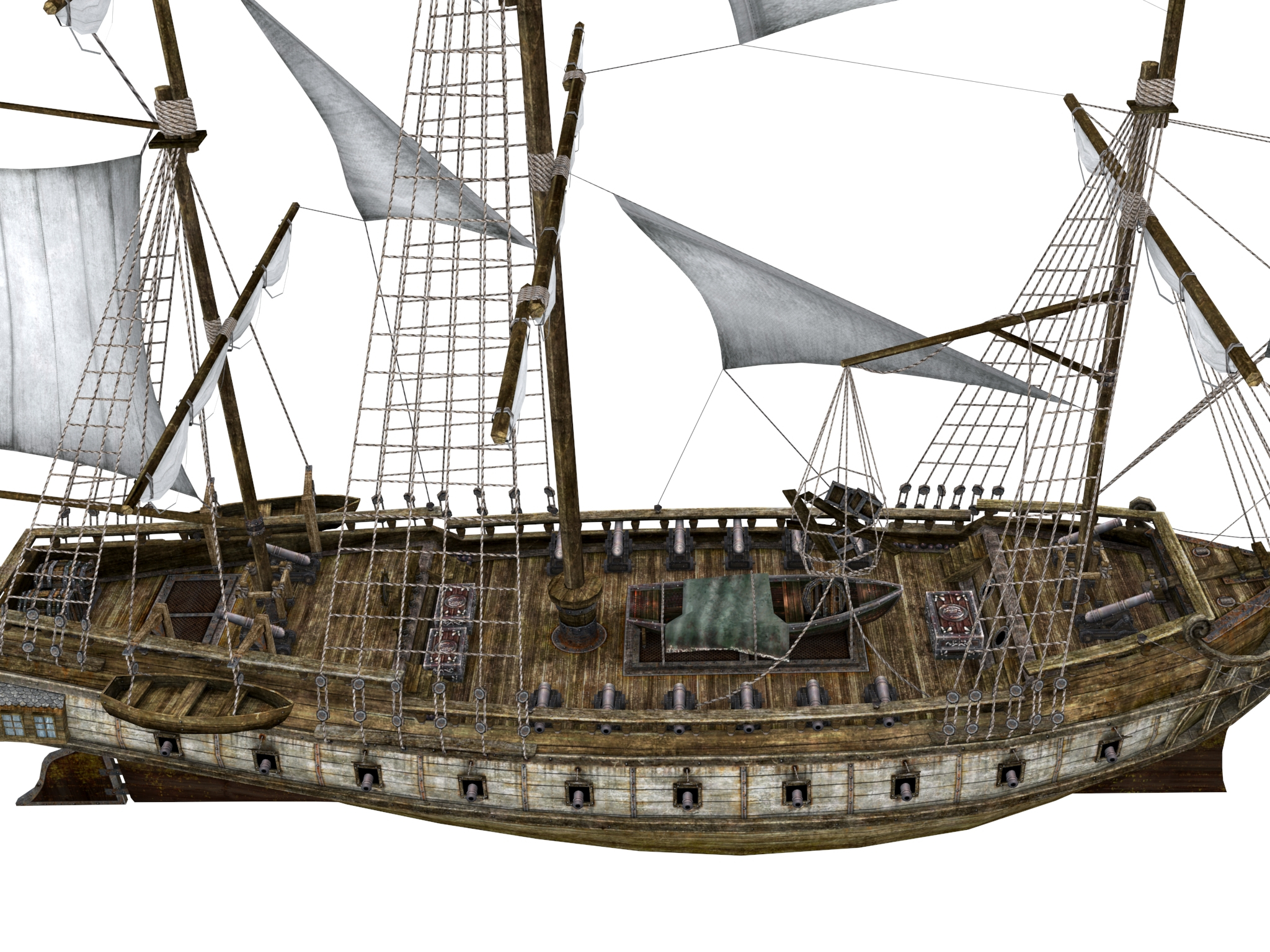 3D clipper sailing ship - TurboSquid 1520076