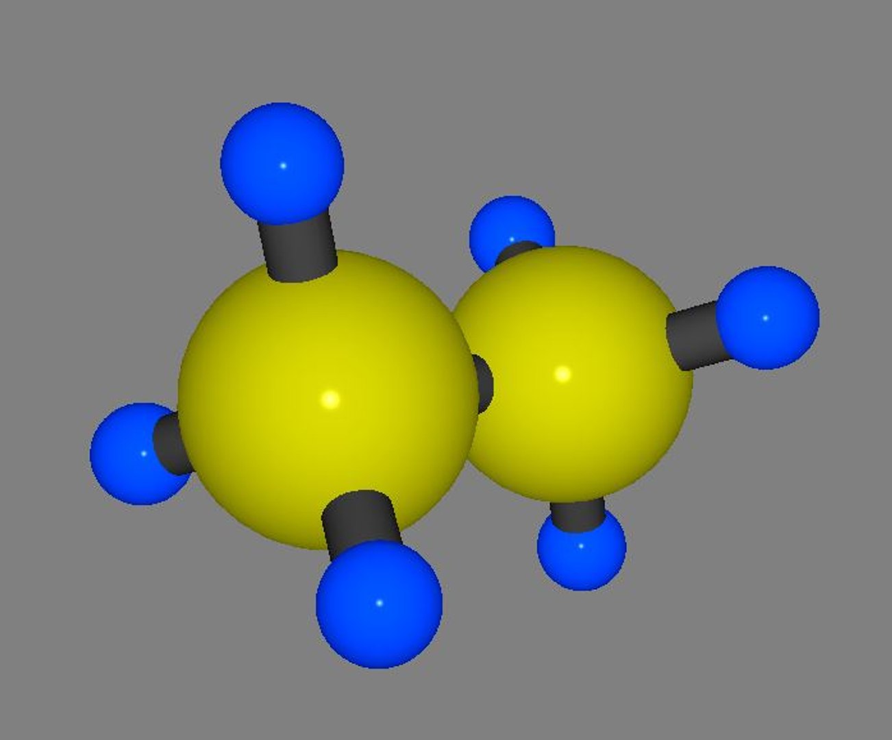 Ethane molecule model - TurboSquid 1184160