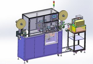 3D Automatic Box Double Side Tape Pasting Machine 3D CAD Model model