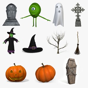 3d halloween jack o model