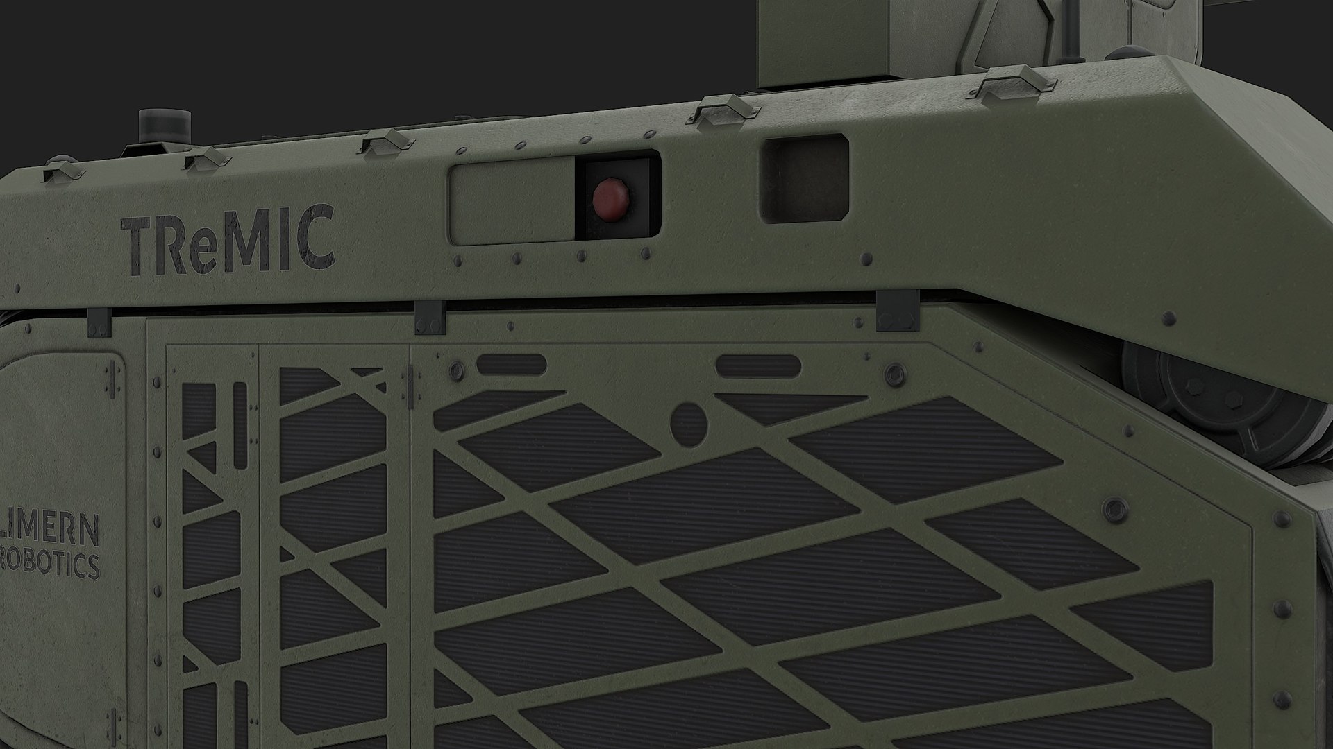 Smart Military Robot With Remote Machine Gun - Green 3D model ...