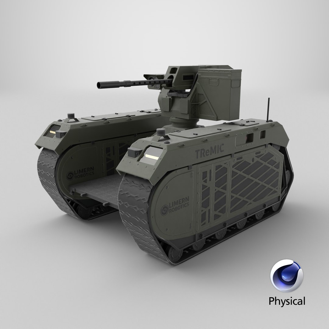 Smart Military Robot With Remote Machine Gun - Green 3D model https://p.turbosquid.com/ts-thumb/AI/8gYTBS/YV/stemcell_cinema_4d_physical_render/png/1729532258/1920x1080/fit_q87/11dc867aff785f7de5aa61190c8f8c57bf17ff1e/stemcell_cinema_4d_physical_render.jpg