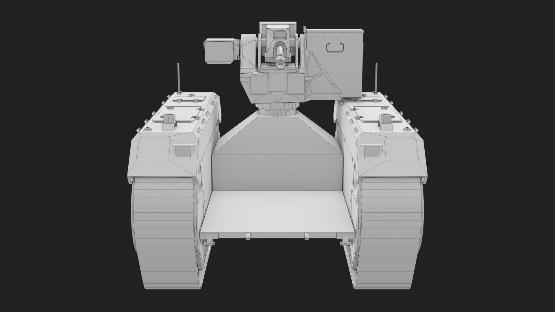 Smart Military Robot With Remote Machine Gun - Green 3D model ...