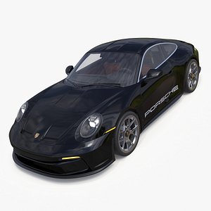 Sport Car Porsche 911 2024 Black Simplified