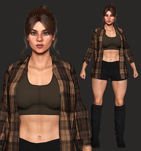 AAA 3D REALISTIC CHARACTER - FEMALE SURVIVOR or MODERN EXPLORER 3D model