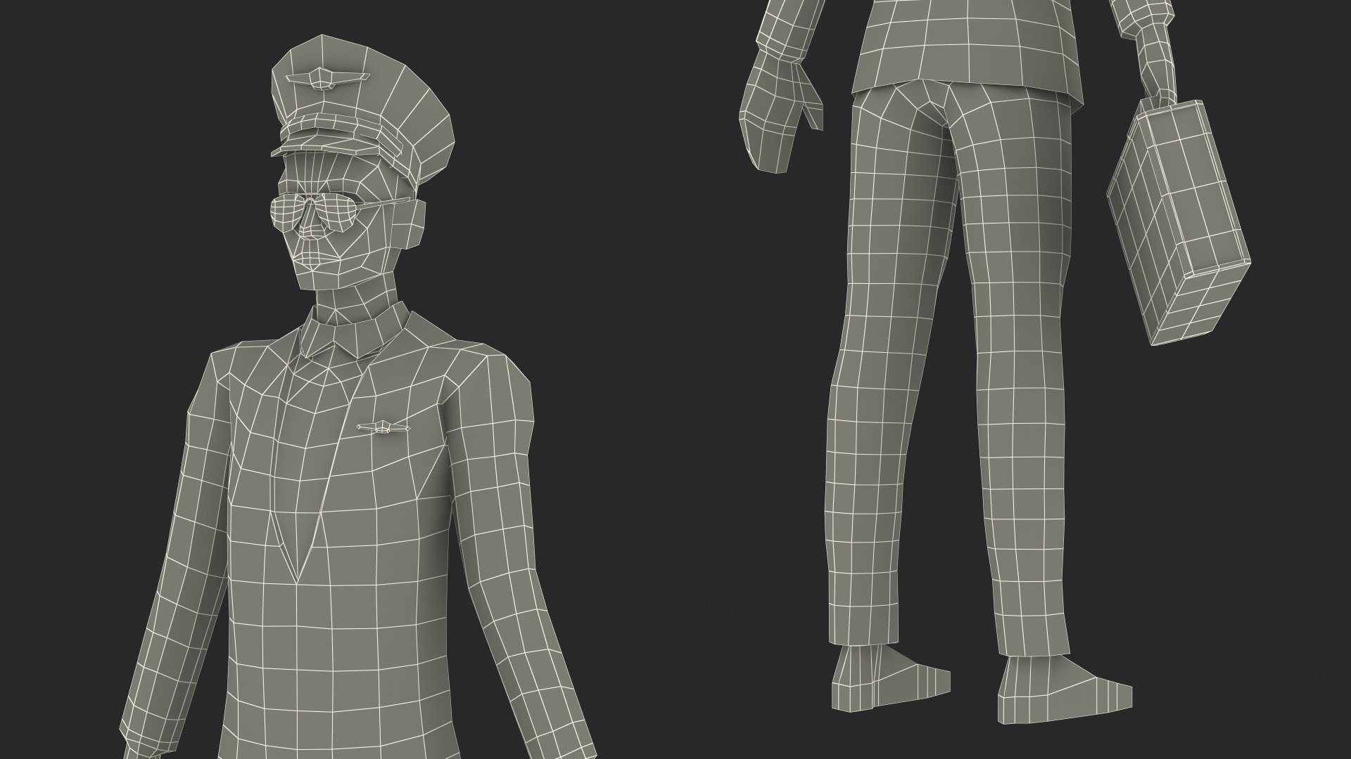 3D Low Poly Pilot https://p.turbosquid.com/ts-thumb/AI/NwDfL5/tN/lowpolypilotvray3dmodel021/jpg/1706283948/1920x1080/fit_q87/830fc889bebc8ef764dade2a4a9558aea705e0c0/lowpolypilotvray3dmodel021.jpg