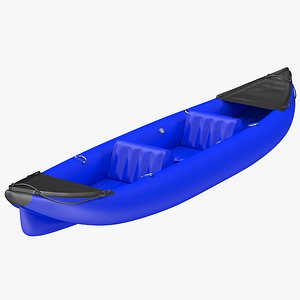 3d inflatable kayak 3 blue model