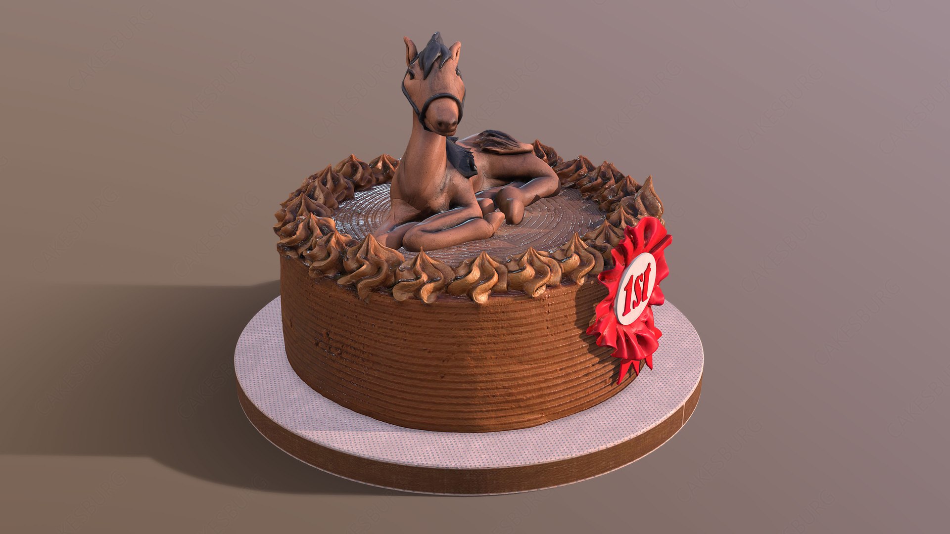 Horse Rider Winner Cake 3D - TurboSquid 2003669