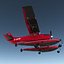 cessna 172 red seaplane 3d 3ds