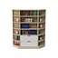 나무 책장 캐비닛 세트