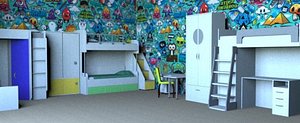 furniture children room model