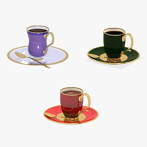 Cup and Saucer collection 1 3D
