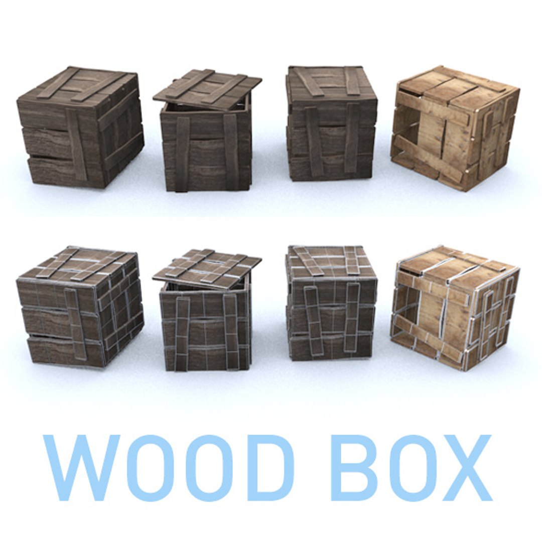 Wood Box Model - TurboSquid 1292073