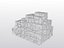 Terraced Adobe Pueblo Building - PBR  Game-Ready LOD