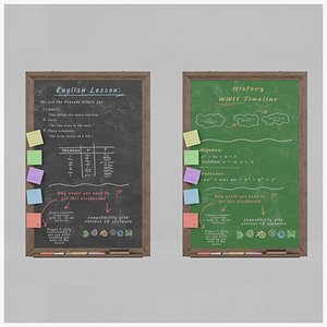 Vertical Wooden Chalkboards Duo - Customizable Writing Board Set