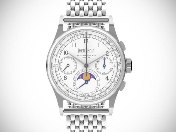 3D Patek Philippe Stainless Steel 3D model