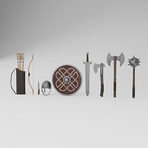 Medieval Weapons Pack - PBR Game Ready Props model