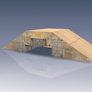 3d hardened craft shelter desert