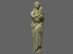 3D Madonna del sasso 3D Statue model