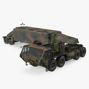 Camouflage M983 Tractor with TPY2 Radar Rigged
