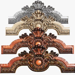 3D Fronton Ornament model