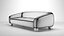 Gebogenes Sofa mit ethnischem Ikat-Stoffdesign