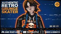 Low Poly PS1 Style Teen Boy Character - Rigged Animated Retro Low-poly 3D model