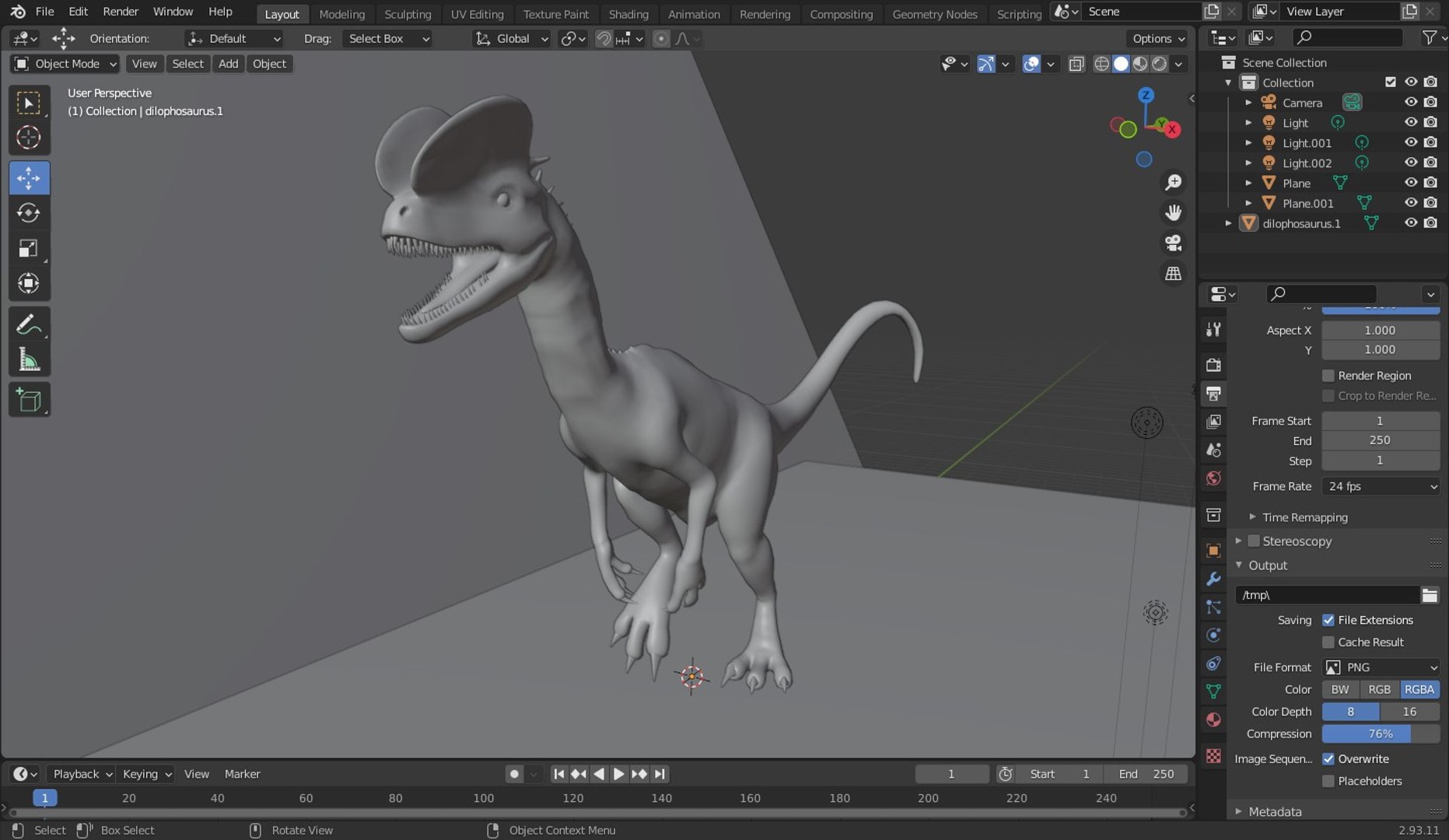 Dilophosaurus Dinosaur 3D - TurboSquid 1987520