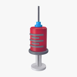 Red Syringe Icon model