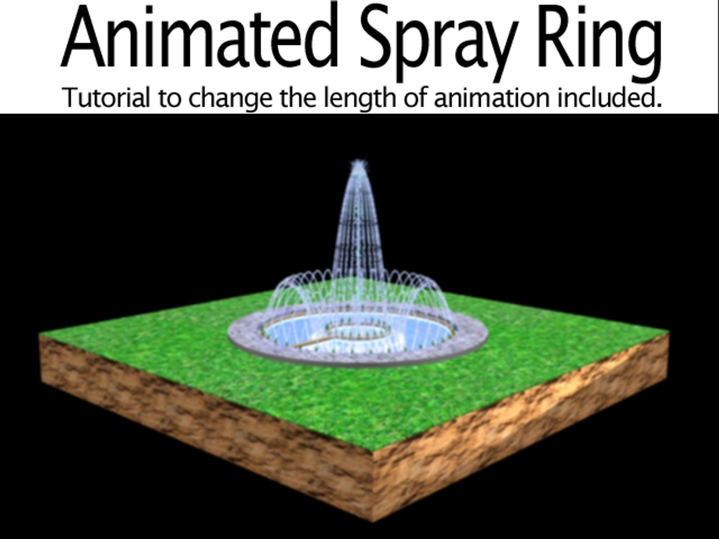 3d fountain spray ring model